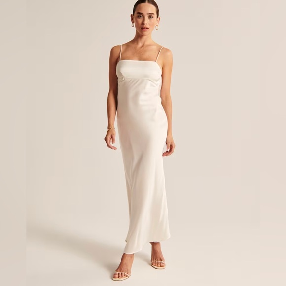 Abercrombie & Fitch Dresses & Skirts - White Satin Dress - Abercrombie & Fitch